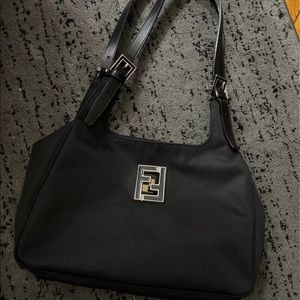 Vintage fendi hobo nylon shoulder bag